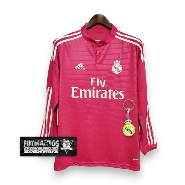 Camisa Manga Longa Real Madrid II 14/15 - Rosa | Futmantos