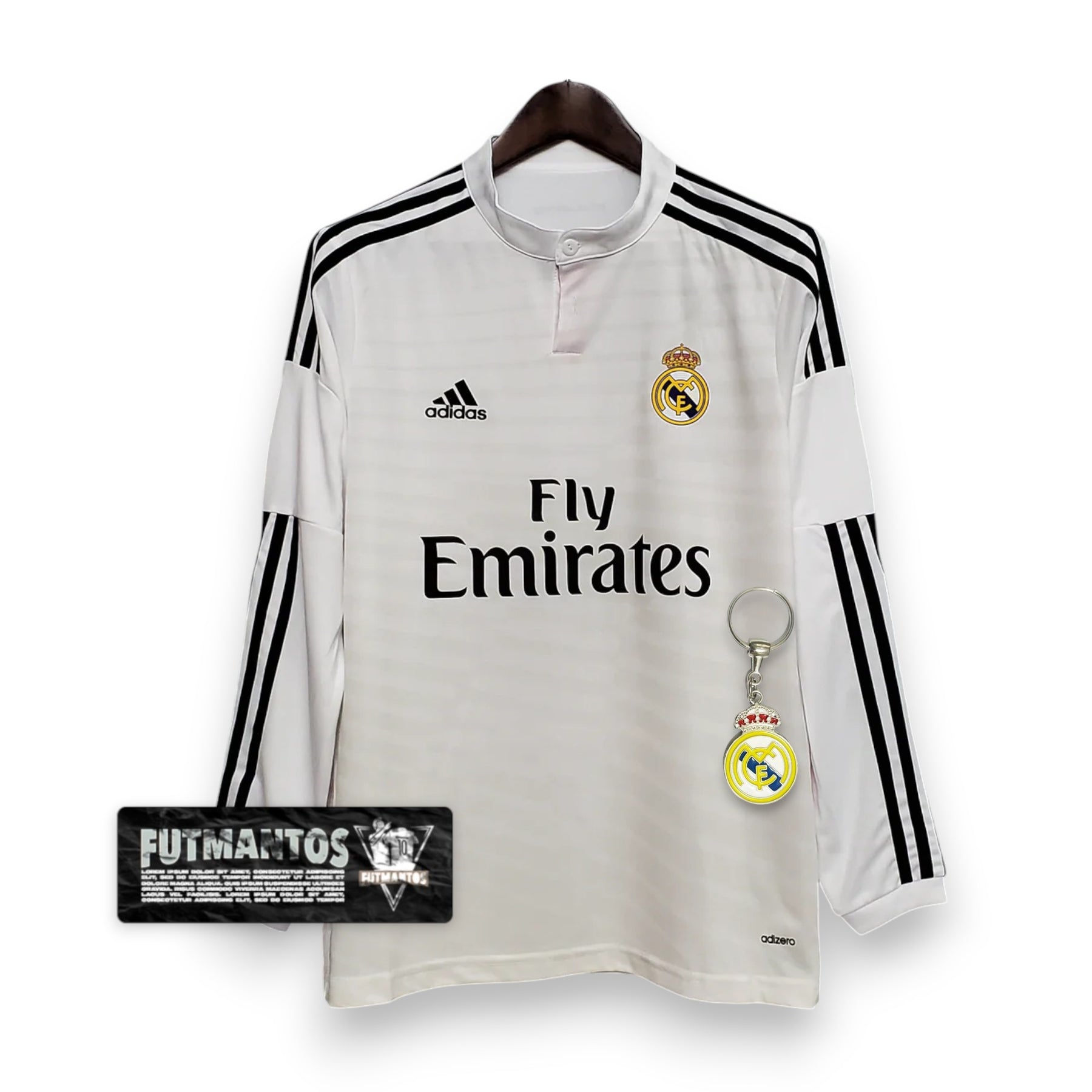 Camisa Manga Longa Real Madrid 14/15 - Branco | Futmantos