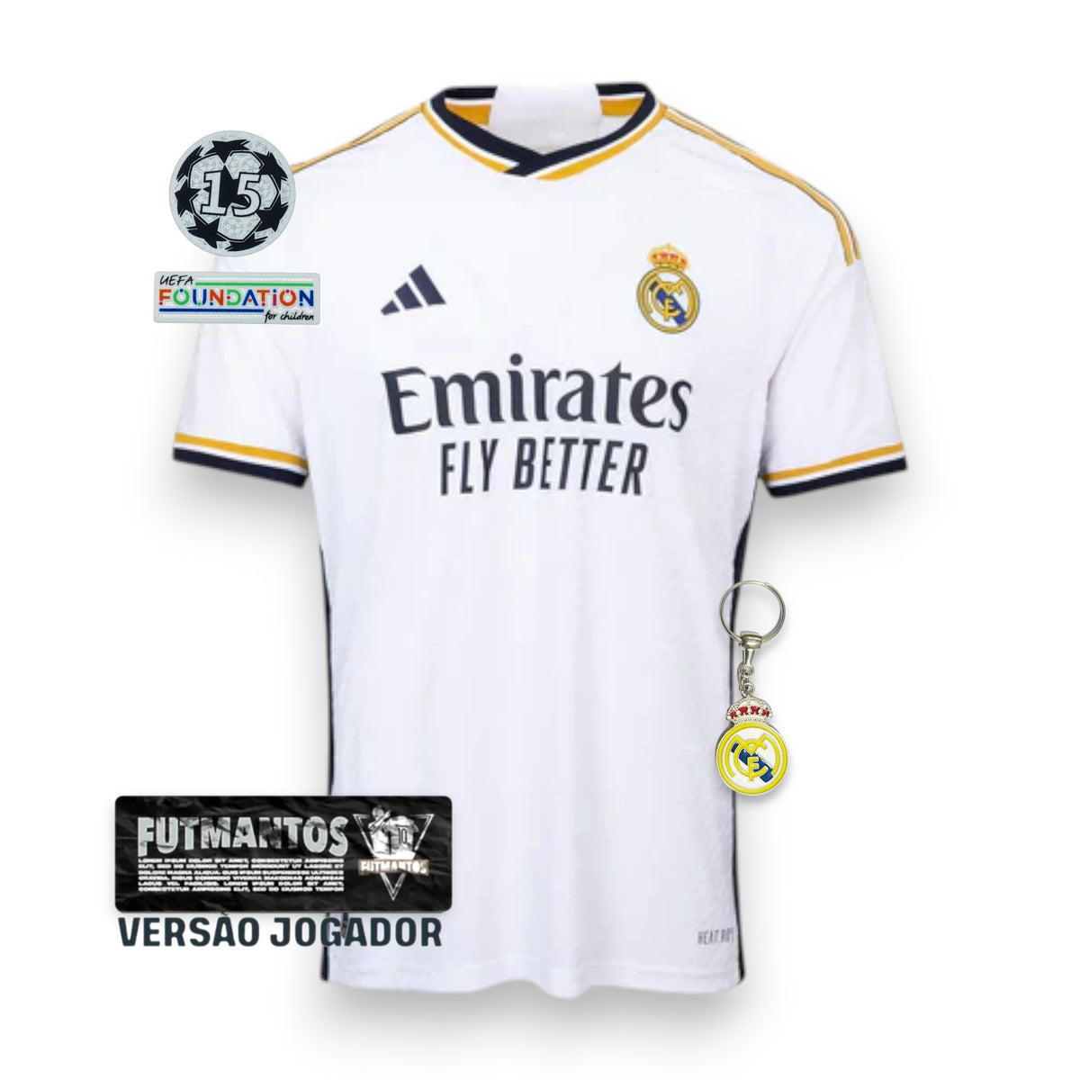 Camisa Real Madrid I 23/24 - Branca - Masculino Versão Jogador | Futmantos