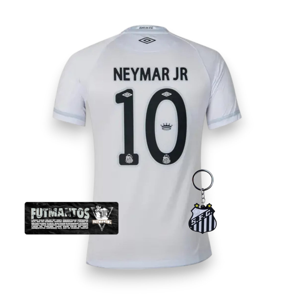 Camisa Santos I 25/26 NEYMAR JR. #10 Branca | FutMantos