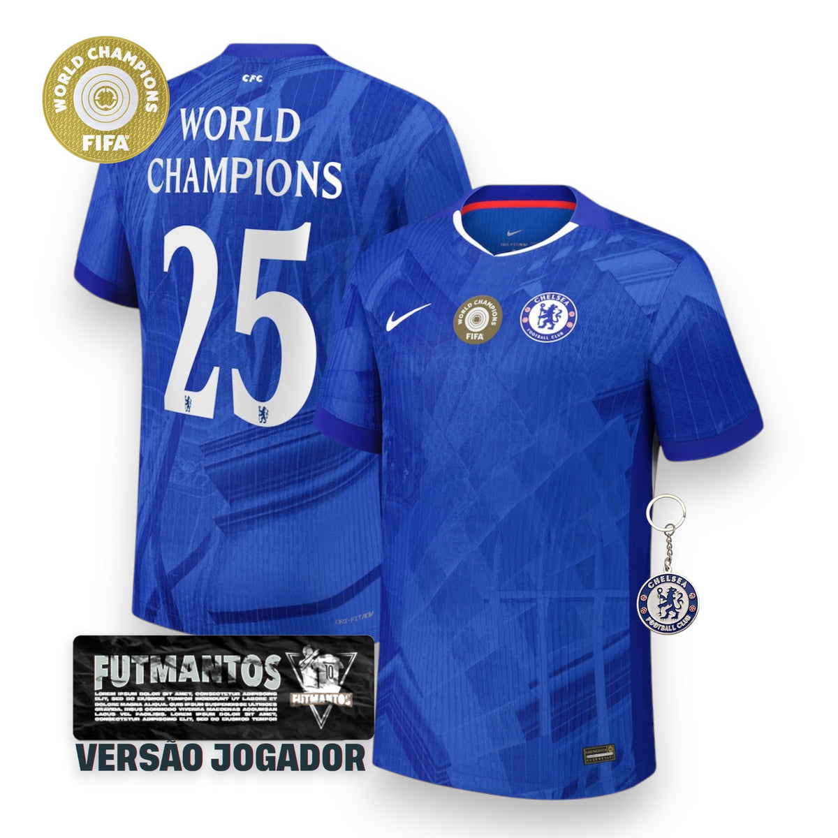 Camisa Chelsea l 25/26 Campeão Super Mundial Versão Jogador | Futmantos