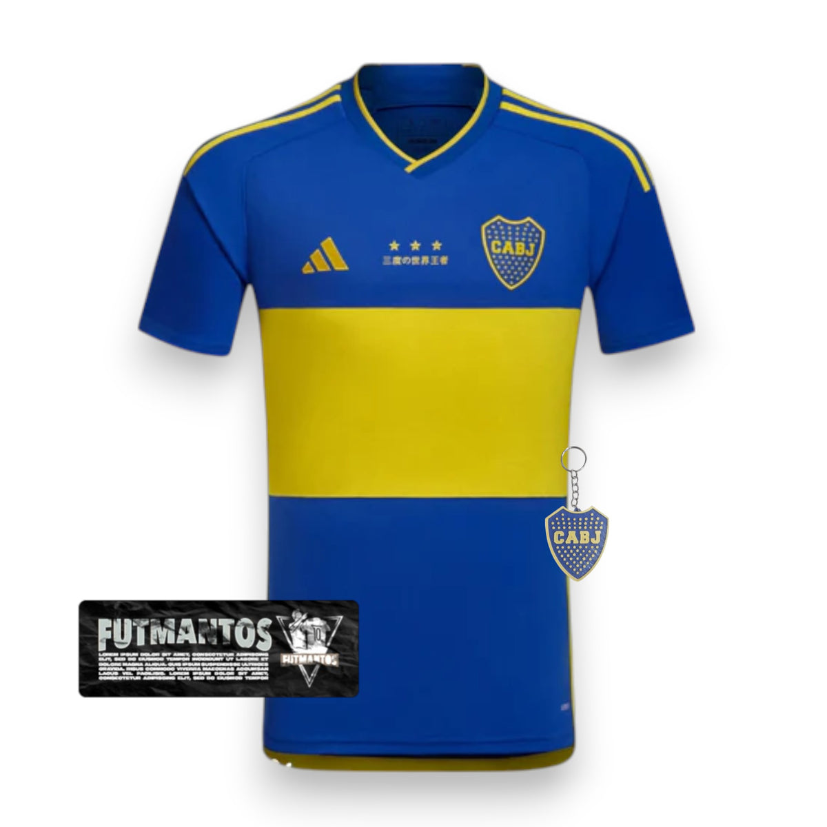 Camisa Boca Juniors - 23/24 - Azul/Amarelo - Ed. Aniversário | Futmantos