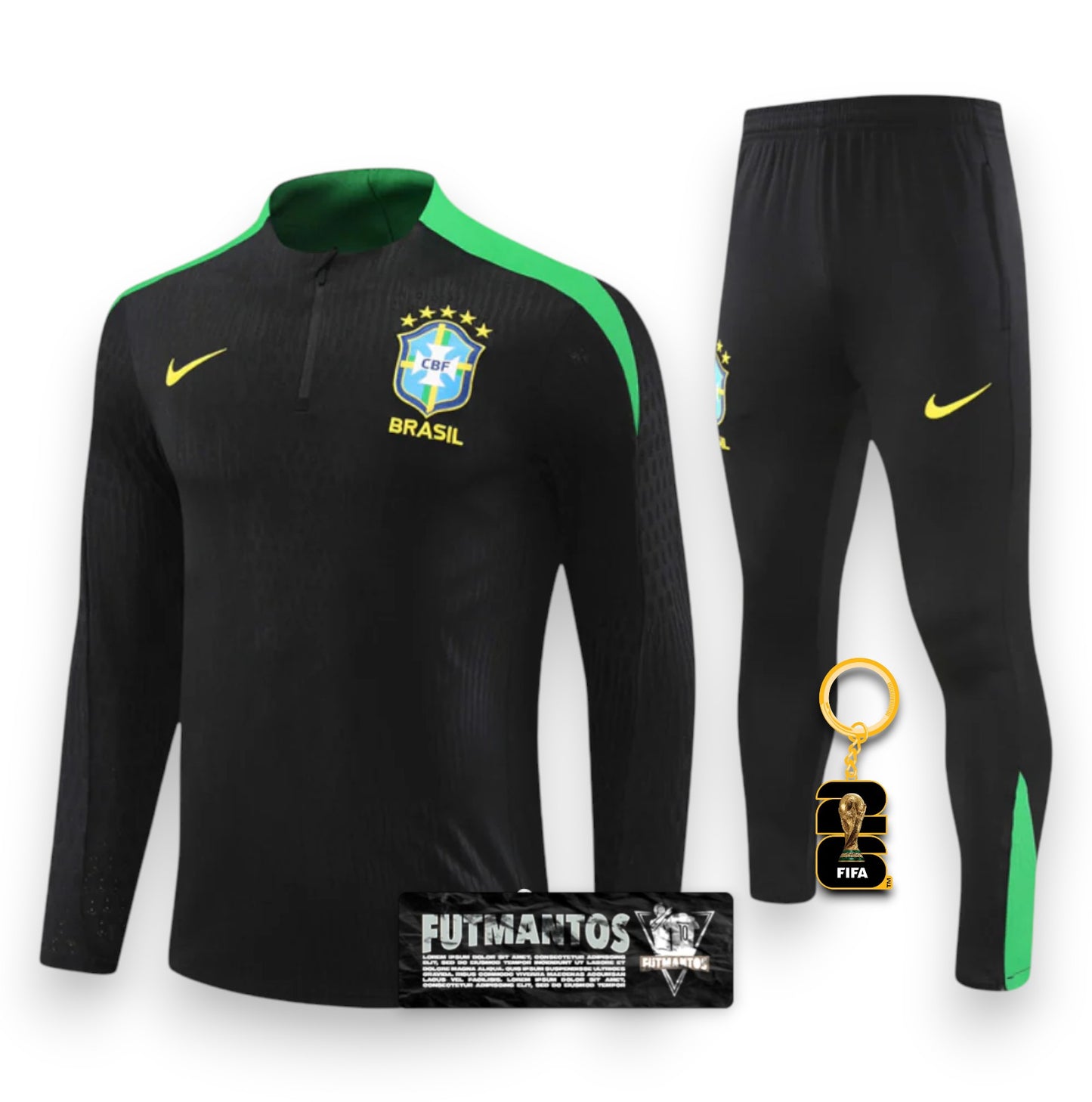 Agasalho de treino Brasil Preto - 24/25