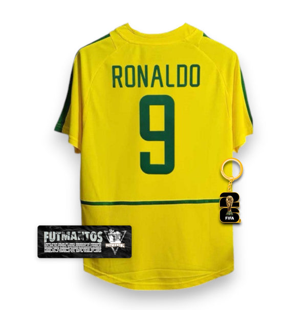 Camisa Brasil 2002 - Ronaldo #9 | Futmantos
