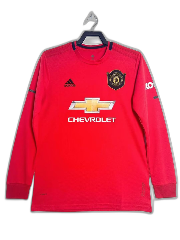 Camisa Manchester United 19/20 I Home - Versão Retrô Manga Longa