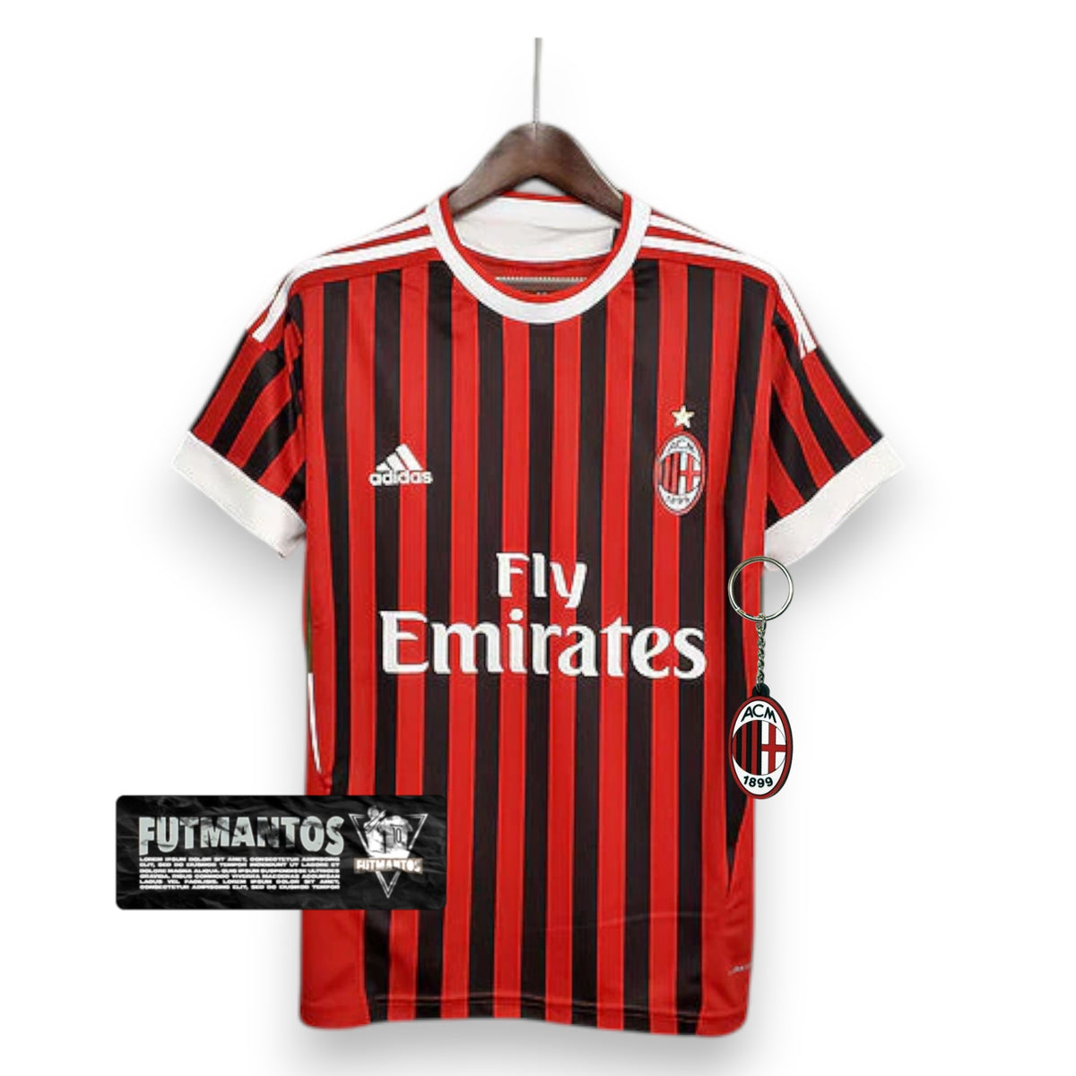 Camisa Milan Retrô 2011/2012 Vermelha e Preta - | Futmantos
