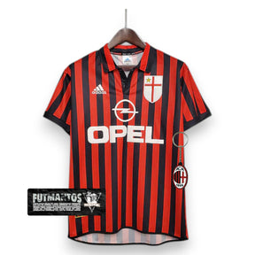 Camisa Milan Retrô 1999/2000 Vermelha e Preta - | Futmantos