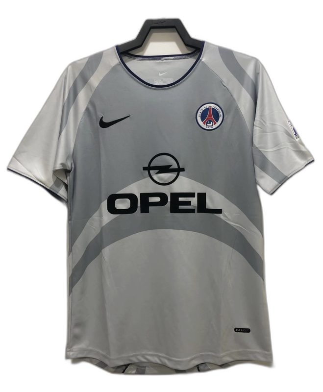 Camisa Paris Saint-Germain (PSG) 2001 Cinza - Versão Retrô